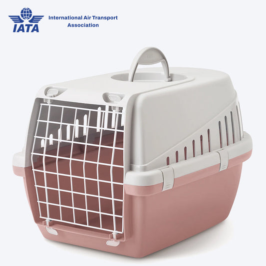 Savic Trotter 2 - Dog & Cat Carrier- Grey Ash Rose - 22 x 15 x 13 inch - Holds up to 7 kg - Heads Up For Tails