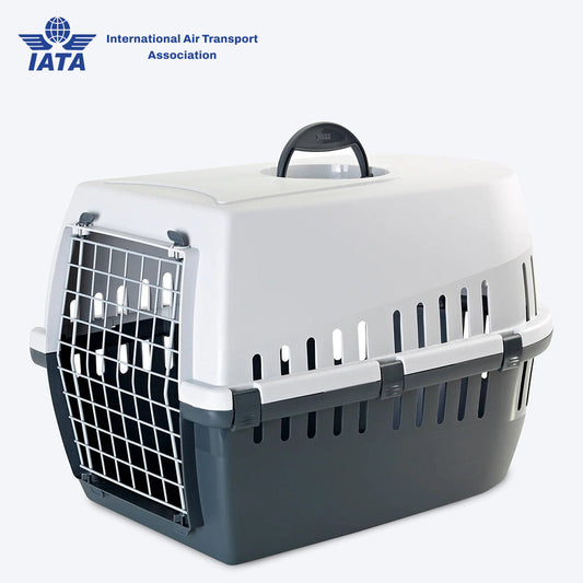 Savic Trotter 3 - Dog & Cat Carrier - Dark Grey - 24 x 16 x 15 inch - Holds up to 10 kg - Heads Up For Tails