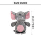 HUFT Squeaky Snugglephant Plush Toy For Dog - Grey - Heads Up For Tails