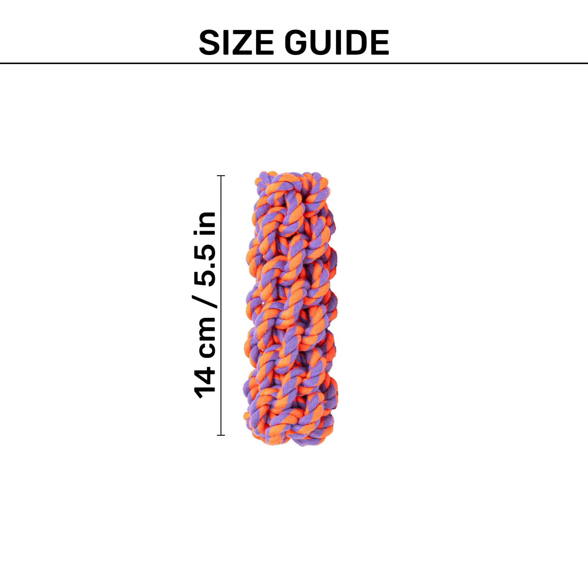 HUFT Tuggables Rope Toy For Dog - Orange & Purple - Heads Up For Tails