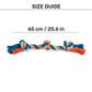 HUFT Tuggables 3 Knots Rope Toy For Dog - Blue & Orange - Heads Up For Tails