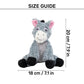 HUFT Donky Donk Plush Toy For Dog - Grey - Heads Up For Tails
