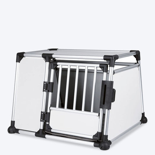 Trixie Silver Transport Box Aluminum For Dogs & Cats - Heads Up For Tails