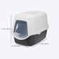 Trixie Vico Cat Litter Tray with Hood - Black/White - 23 x 16 x 16 inch - Heads Up For Tails
