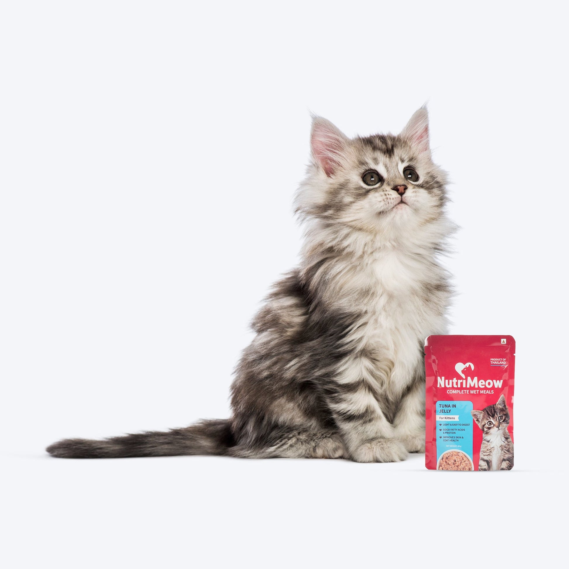 NutriMeow Tuna In Jelly Wet Food For Kitten - 80 gm - Heads Up For Tails