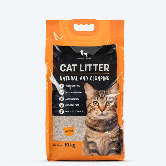 HUFT Cat Litter (Natural & Clumping) - Unscented - 10 kg - Heads Up For Tails