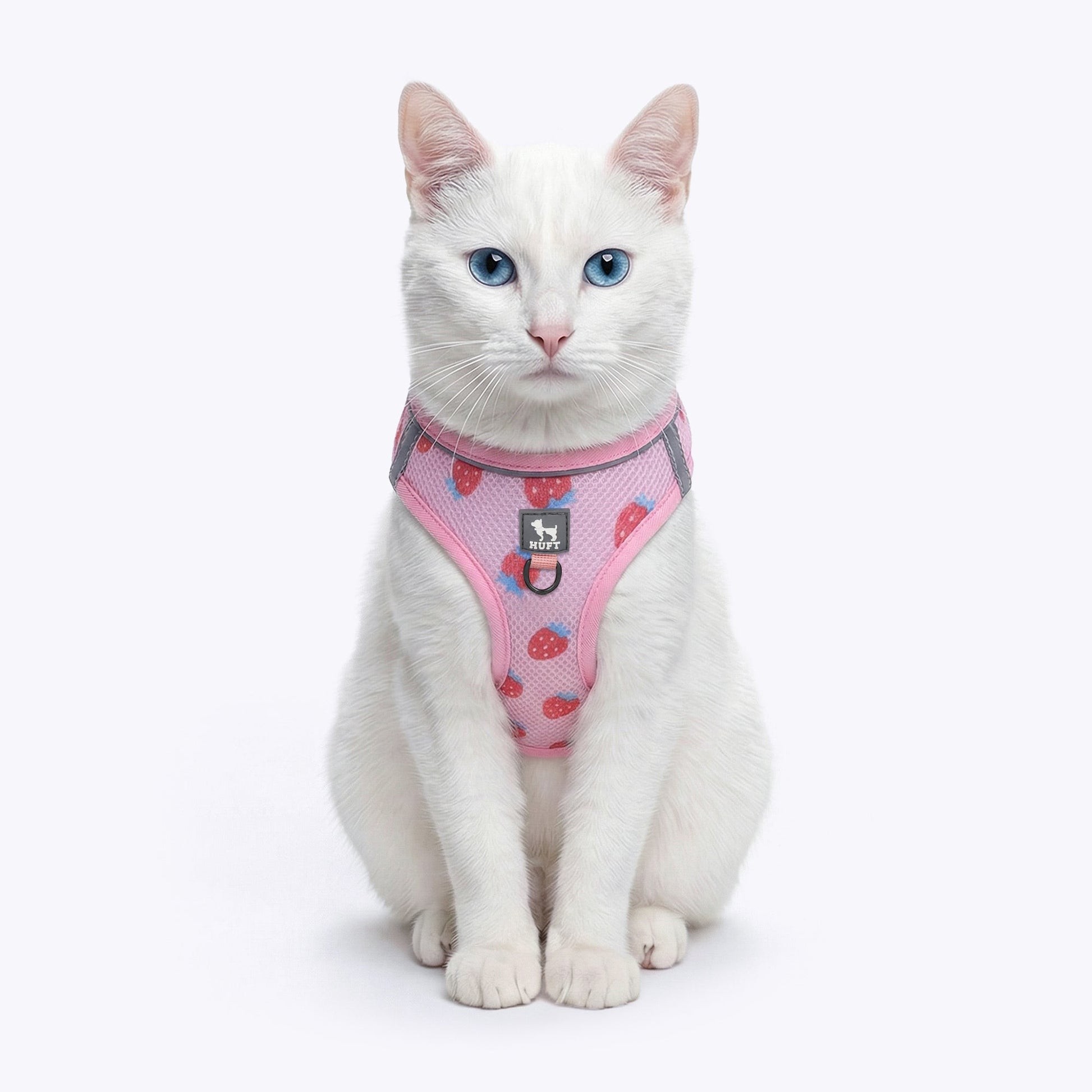 HUFT Easy Breezy Step-In Harness & Leash Set For Cat - Pink - Heads Up For Tails