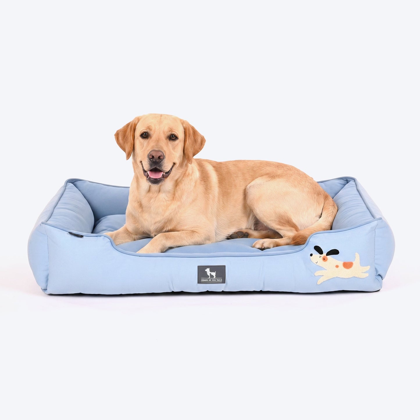 HUFT Personalised Doggie Classic Lounger Bed For Dog - Blue