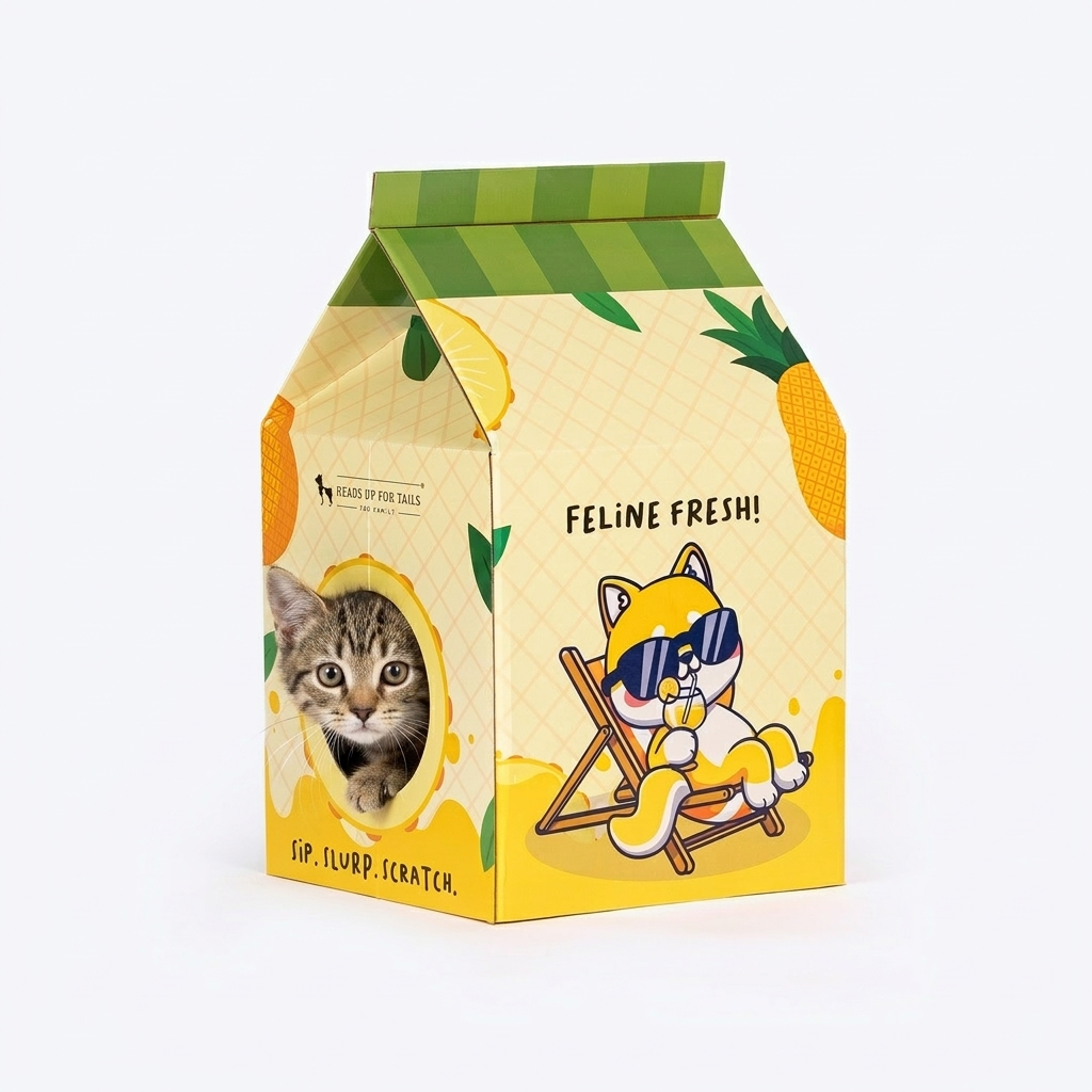 HUFT Kitty Carton Scratcher For Cat â€“ Multicolor