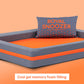 HUFT Royal Snooze Bed for Dog - Grey & Orange - Heads Up For Tails