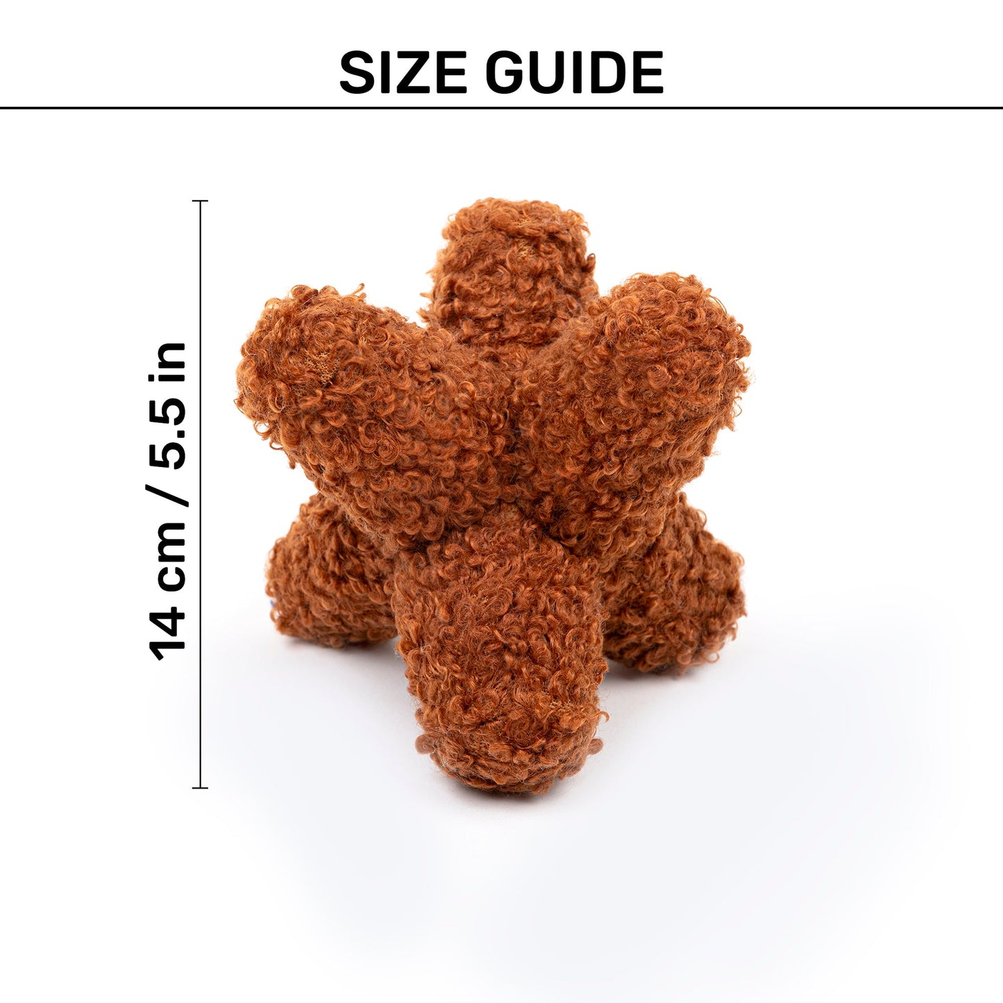 HUFT Super Star Plush Toy For Dog - Brown - Heads Up For Tails