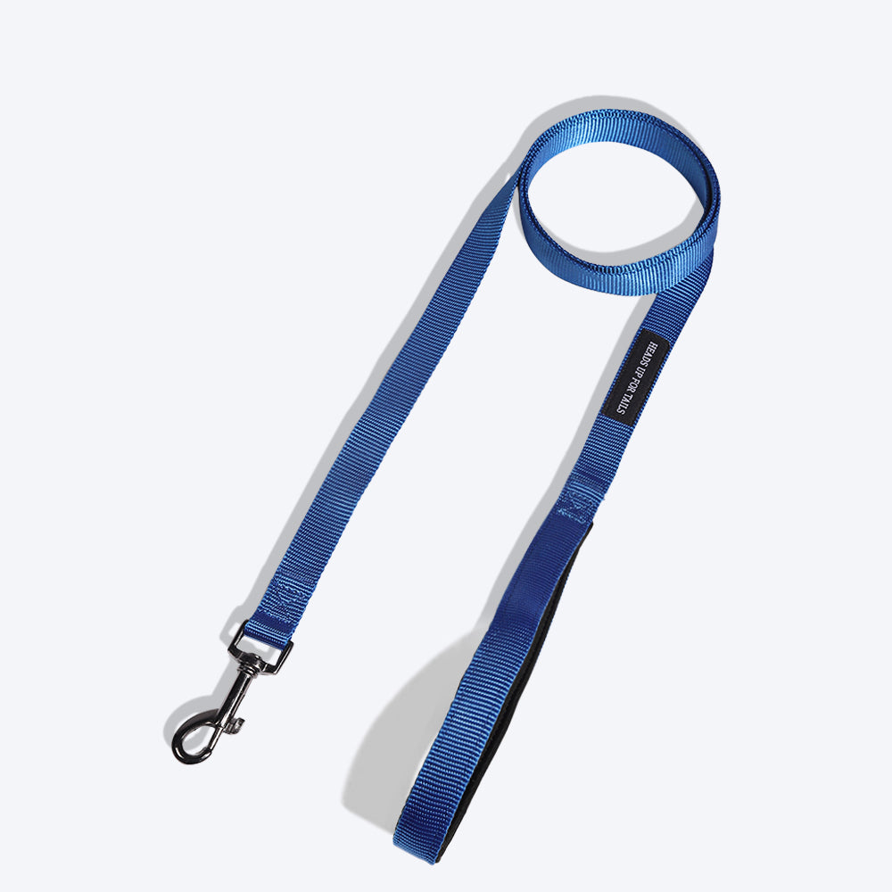 HUFT Essentials Nylon Dog Leash - Navy (Can be Personalised) - 1.5 m - Heads Up For Tails
