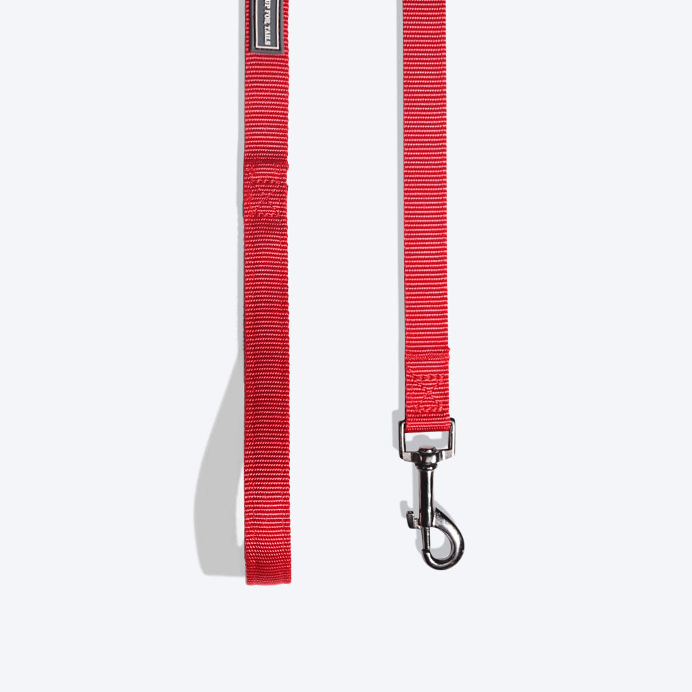 HUFT Essentials Nylon Dog Leash - Red - 1.5 m - Heads Up For Tails