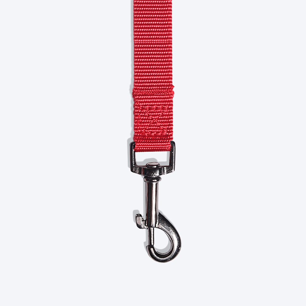 HUFT Essentials Nylon Dog Leash - Red - 1.5 m - Heads Up For Tails