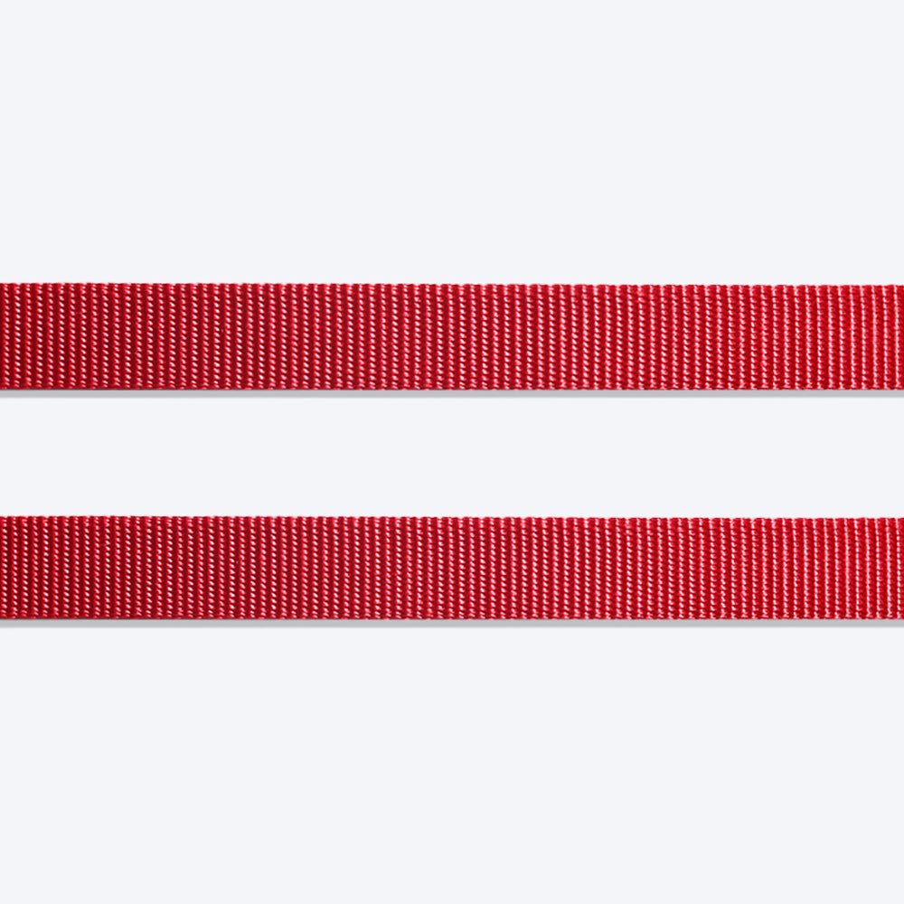 HUFT Essentials Nylon Dog Leash - Red - 1.5 m - Heads Up For Tails