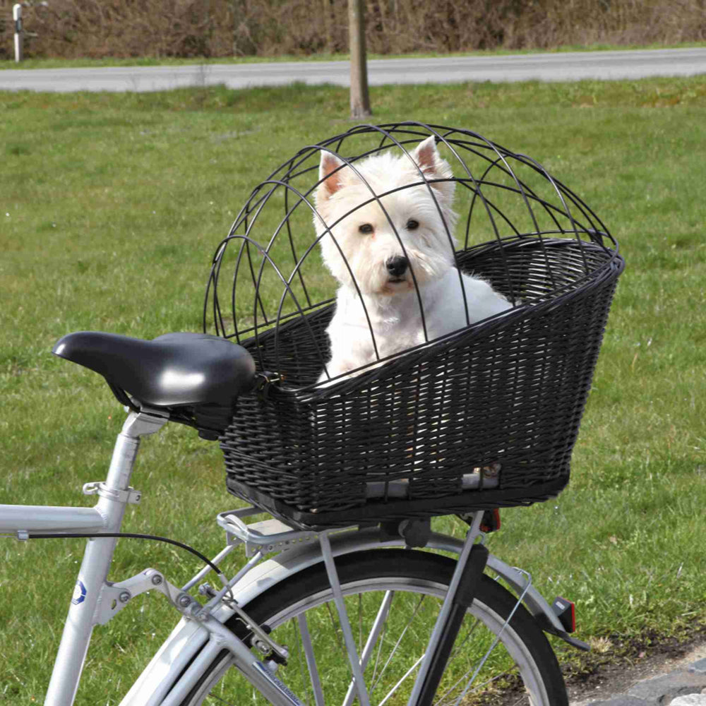 Trixie Bicycle Black Basket for Wide Bike Racks Hold Upto 8 kg - 55 X 35 X 49 cm - Heads Up For Tails