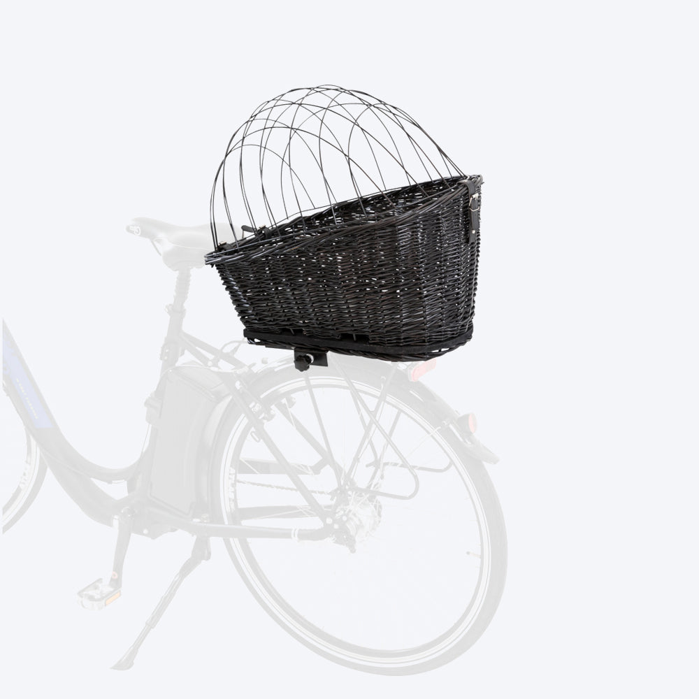 Trixie Bicycle Black Basket for Wide Bike Racks Hold Upto 8 kg - 55 X 35 X 49 cm - Heads Up For Tails