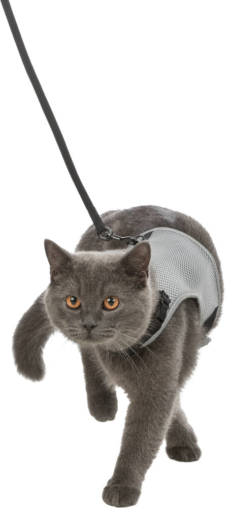 Trixie Nylon Soft Cat Harness with Leash - 2442 cm - Heads Up For Tails