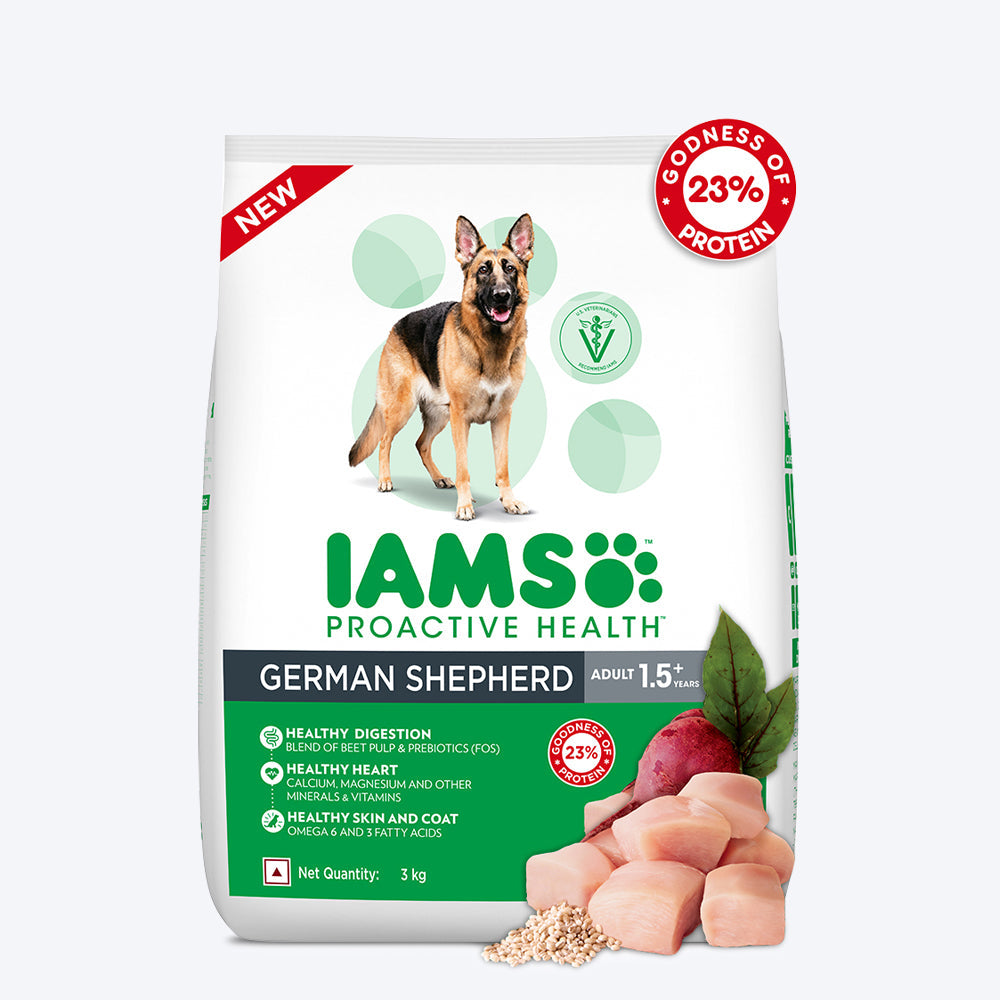 IAMS Proactive Health for Adult (1.5+ Years) German Shepherd Premium Dry Dog Food - Heads Up For Tails