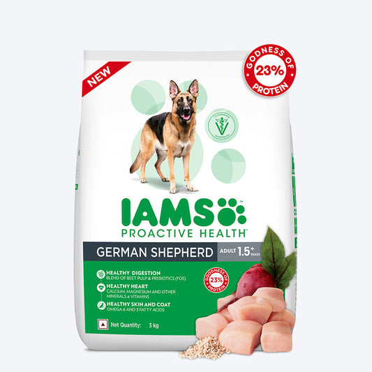 IAMS Proactive Health for Adult (1.5+ Years) German Shepherd Premium Dry Dog Food - Heads Up For Tails