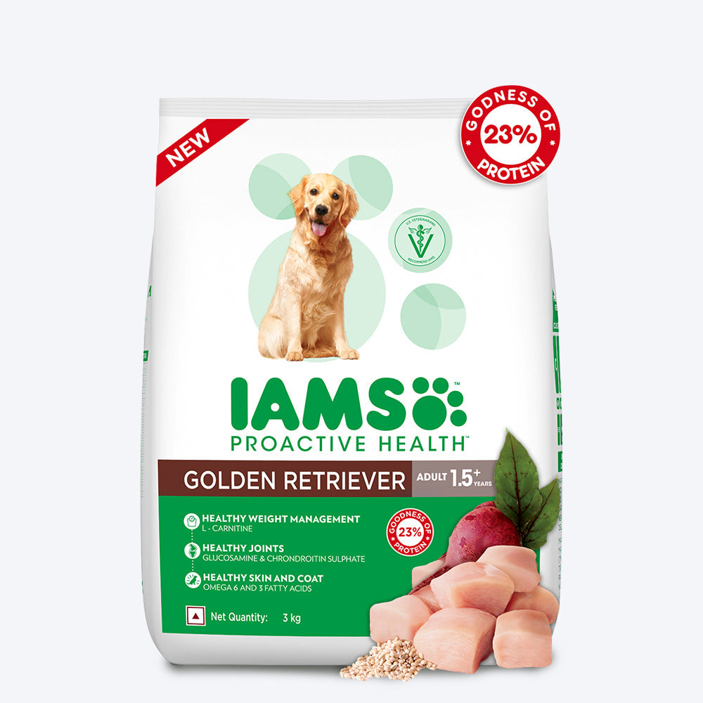 IAMS Proactive Health for Adult (1.5+ Years) Golden Retriever Premium Dry Dog Food - Heads Up For Tails