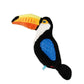 GiGwi Tropicana Toucan Sturdy Plush/TPR Squeaky Dog Toy - 40 cm - Heads Up For Tails