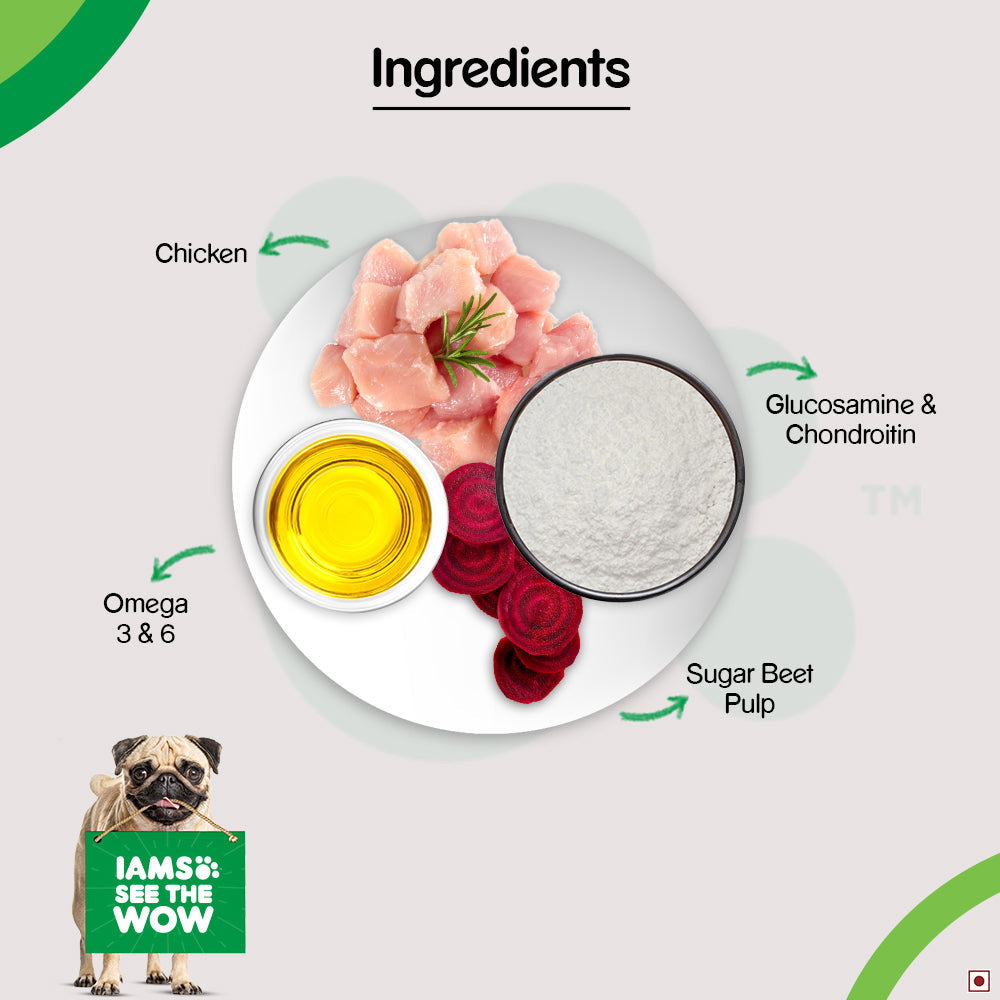 IAMS Proactive Health for Adult (1.5+ Years) Pug Premium Dry Dog Food - Heads Up For Tails