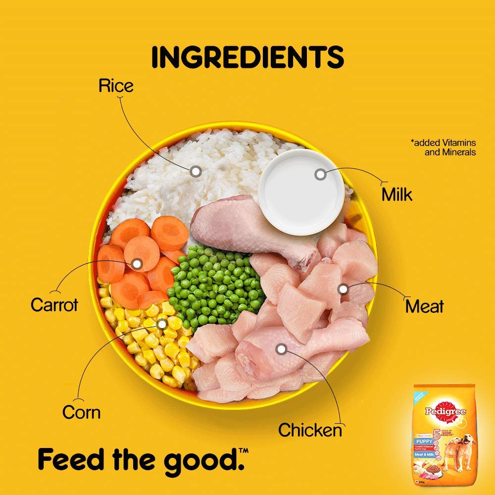 Pedigree Meat & Milk Puppy Dry Puppy Food - Heads Up For Tails
