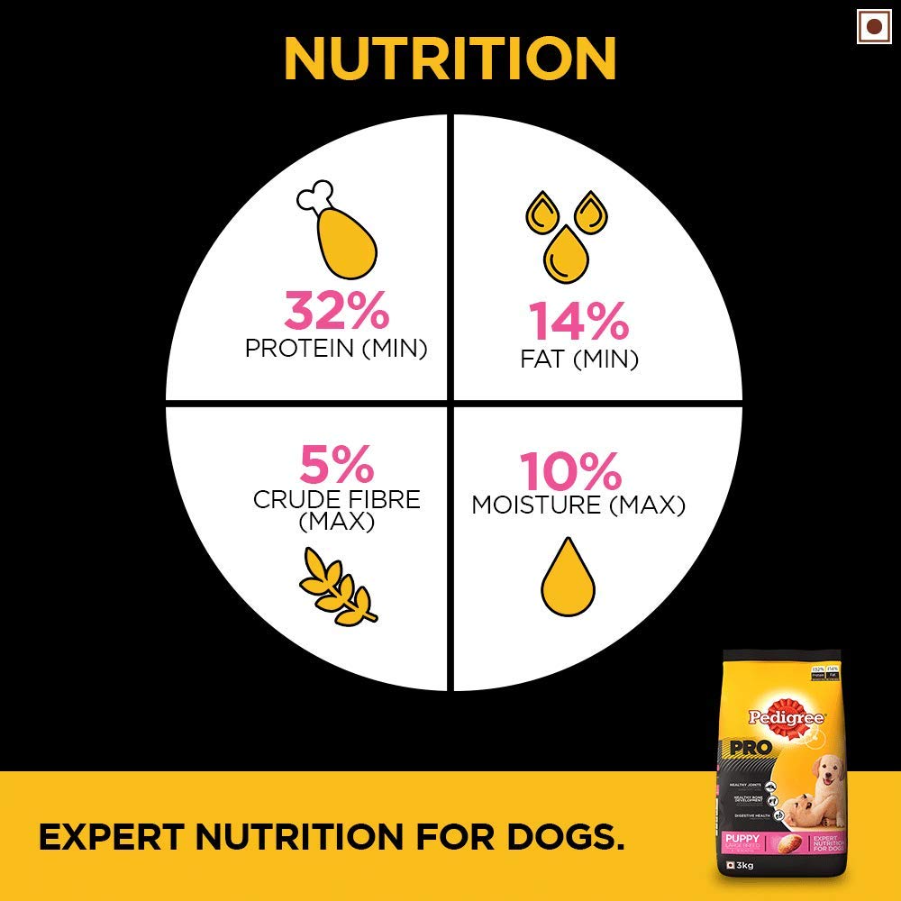Pedigree PRO Expert Nutrition Large Breed (3-18 Months) Dry Puppy Food - 20 kg - Heads Up For Tails
