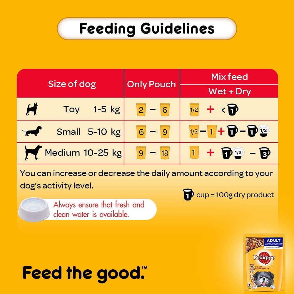 Pedigree Grilled Liver Chunks with Vegetables Gravy Adult Wet Dog Food - 70 g - Heads Up For Tails