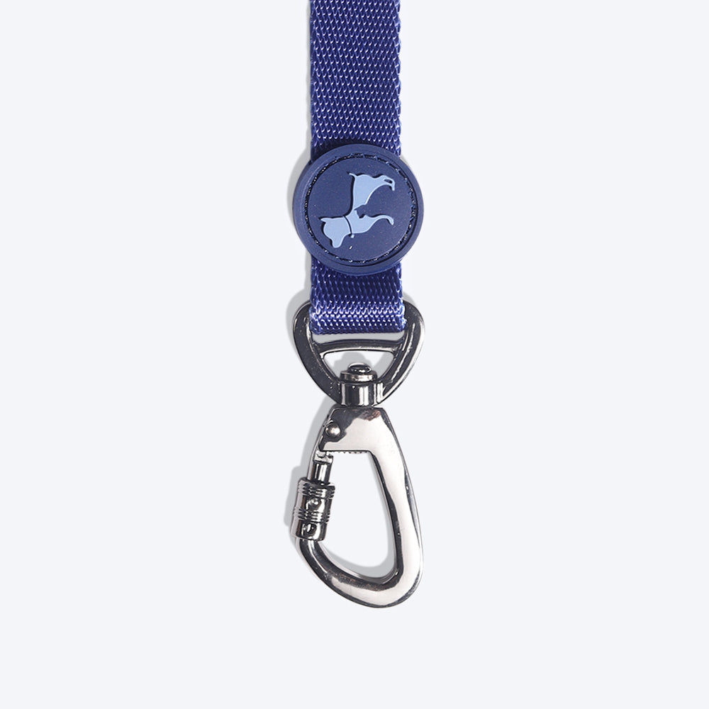 HUFT Classic Nylon Dog Leash - Navy (Can be Personalised) - 1.5 m - Heads Up For Tails
