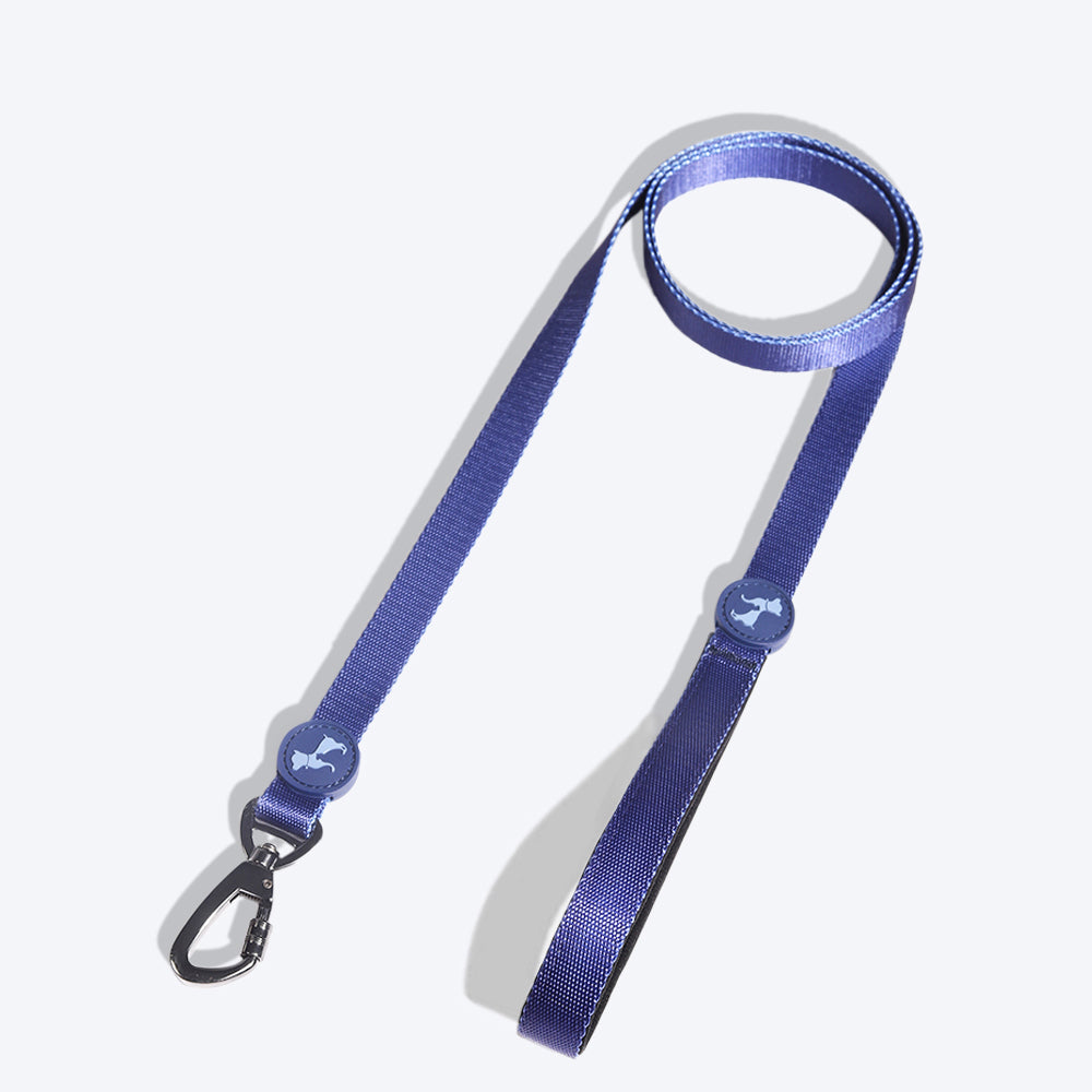 HUFT Classic Nylon Dog Leash - Navy (Can be Personalised) - 1.5 m - Heads Up For Tails