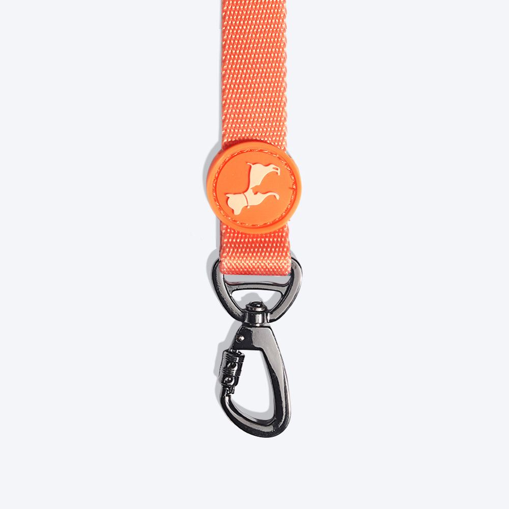 HUFT Classic Nylon Dog Leash - Orange (Can be Personalised) - 1.5 m - Heads Up For Tails