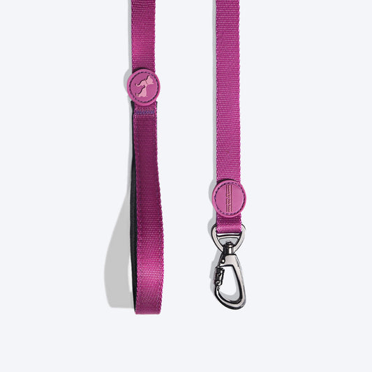 HUFT Classic Nylon Dog Leash - Purple (Can be Personalised) - 1.5 m - Heads Up For Tails