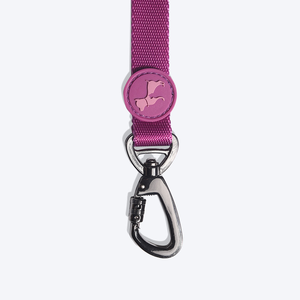 HUFT Classic Nylon Dog Leash - Purple (Can be Personalised) - 1.5 m - Heads Up For Tails