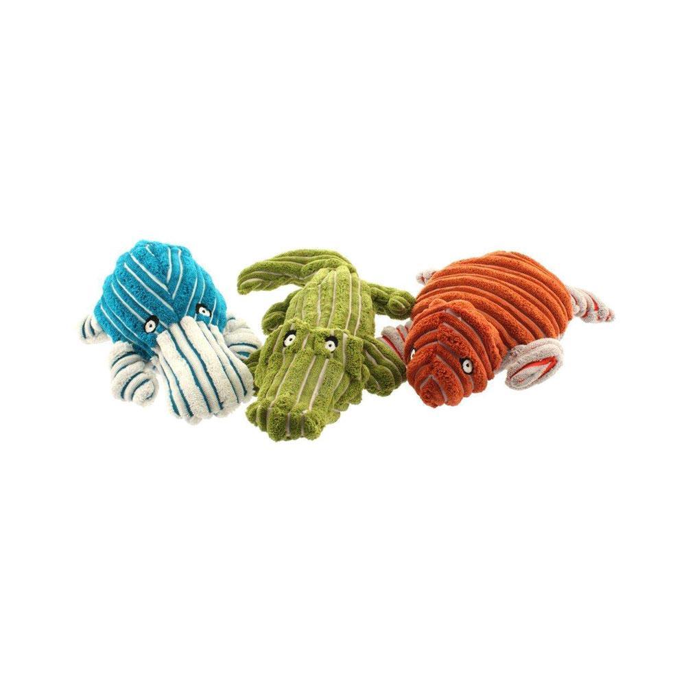 Petsport Tuff Squeaks Marine Critter Coduroy Fabric Toy