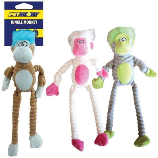Petsport Tuff Squeaks Jungle Monkey Double Stiched Toy