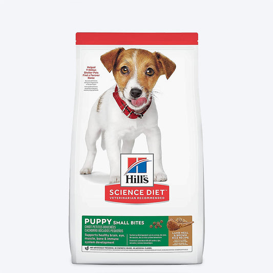 Hill's Science Diet Puppy Healthy Development, Small Bites Lamb Meal and Rice Dry Dog Food, 3 kg - Heads Up For Tails