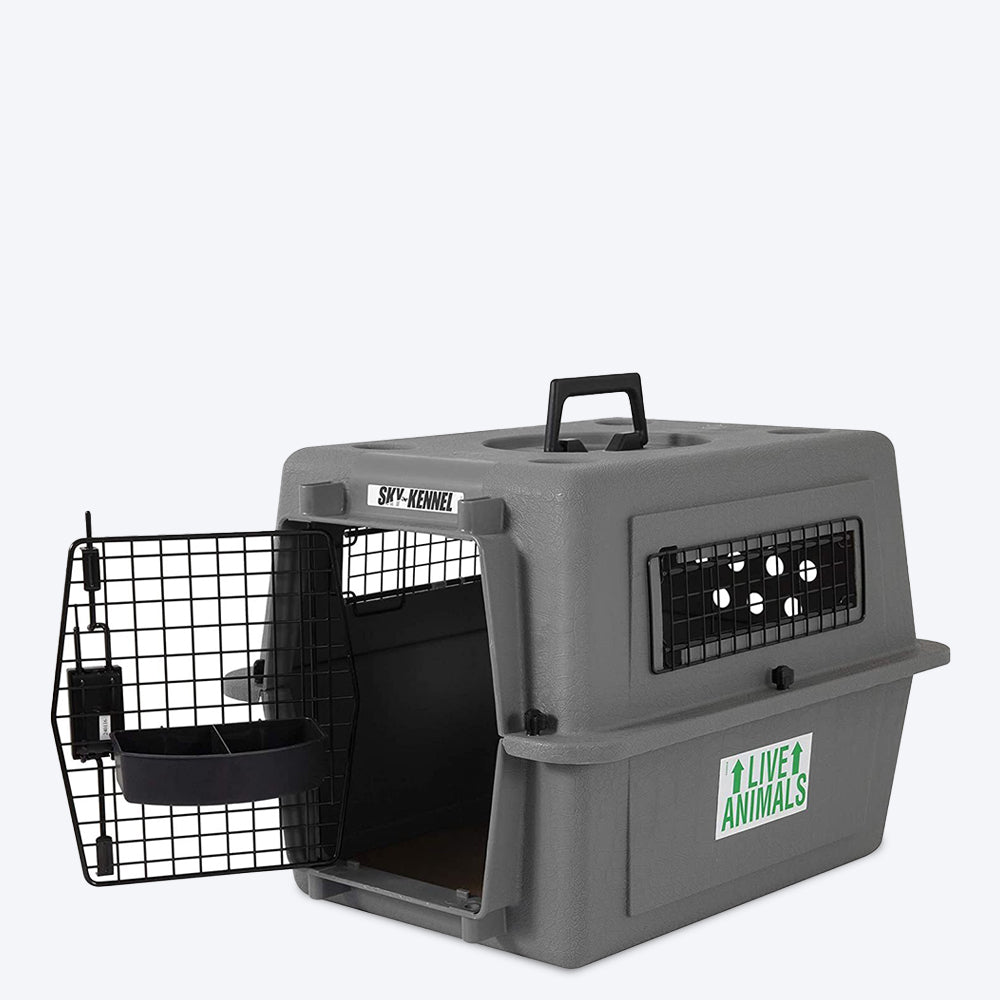 Petmate Sky Kennel - Light Gray - Heads Up For Tails