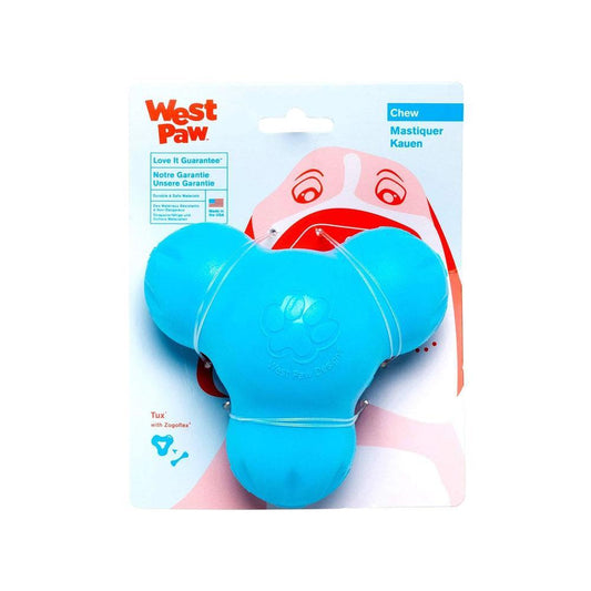 West Paw Zogoflex Tux Interactive Treat Dispensing Dog Toy Large Blue