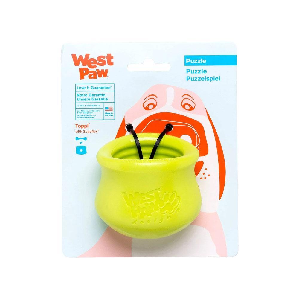 West Paw Zogoflex Toppl Interactive Treat Dispensing Dog Toy Small Green