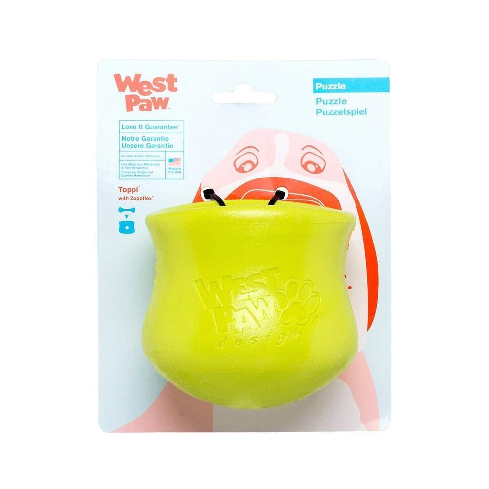 West Paw Zogoflex Toppl Interactive Treat Dispensing Dog Toy Large Green