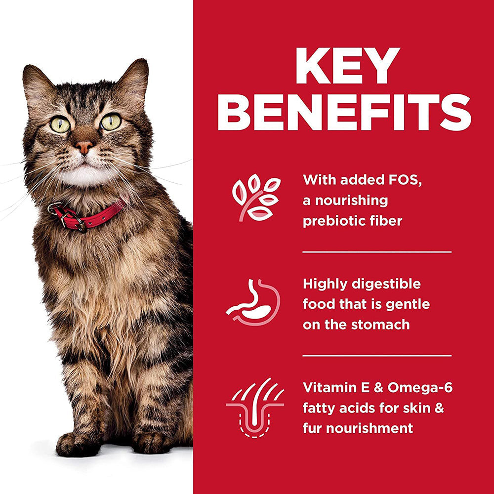 Hill's Science Diet Adult Sensitive Stomach & Skin with Rice & Egg Dry Cat Food - 1.59 kg - Heads Up For Tails