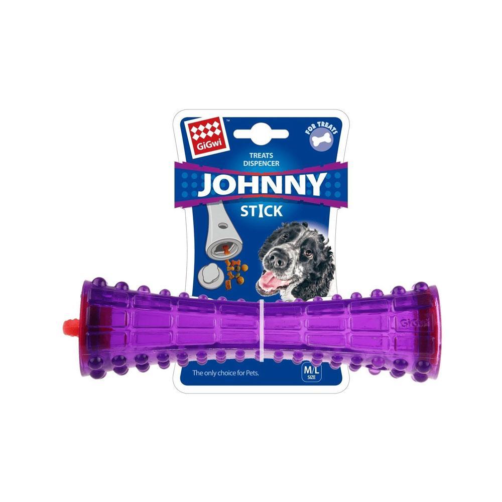 GiGwi Treat Dispenser Johnny Stick Dog Toy Purple