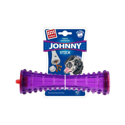 GiGwi Treat Dispenser Johnny Stick Dog Toy Purple