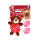 GiGwi Plush Friendz Dog Toy with Refillable Squeaker Bear Brown/Red