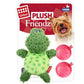 GiGwi Plush Friendz Dog Toy with Refillable Squeaker Frog Green