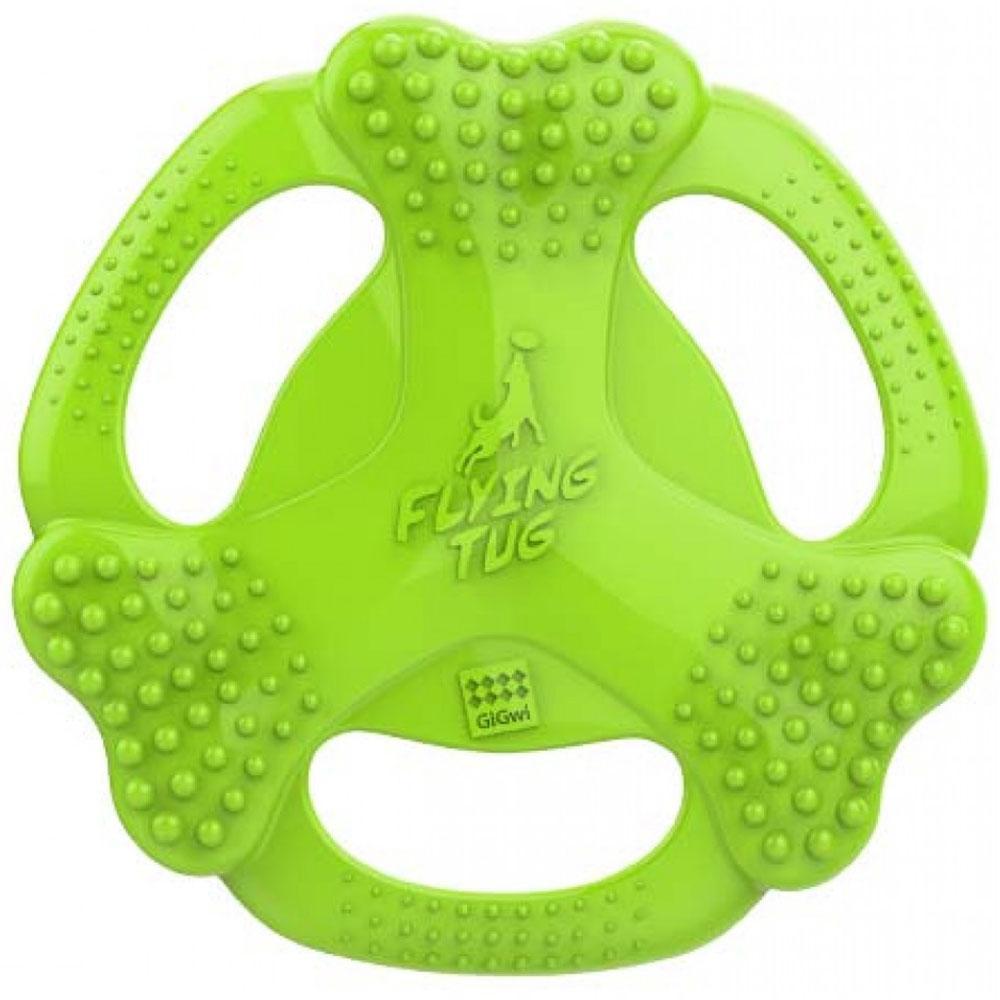 GiGwi Flying Tug TPR Tribone Green