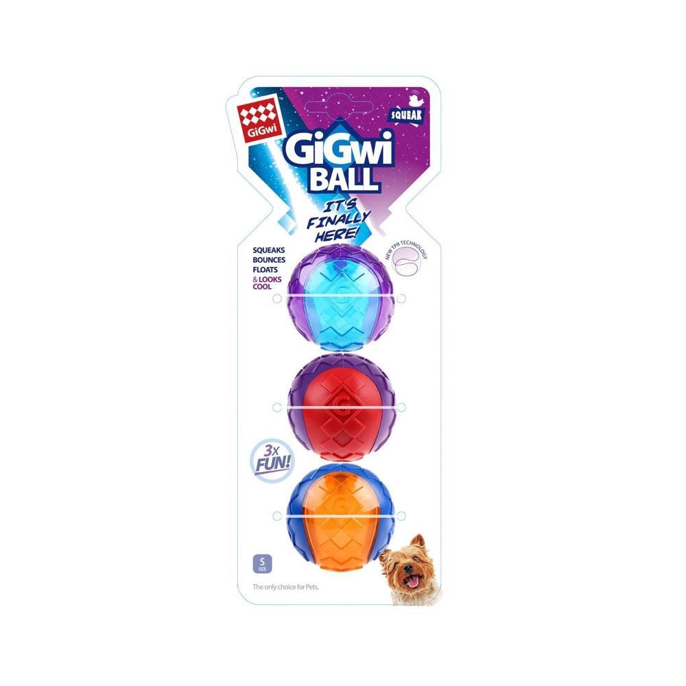 GiGwi Ball Squeaker Small Pack of 3
