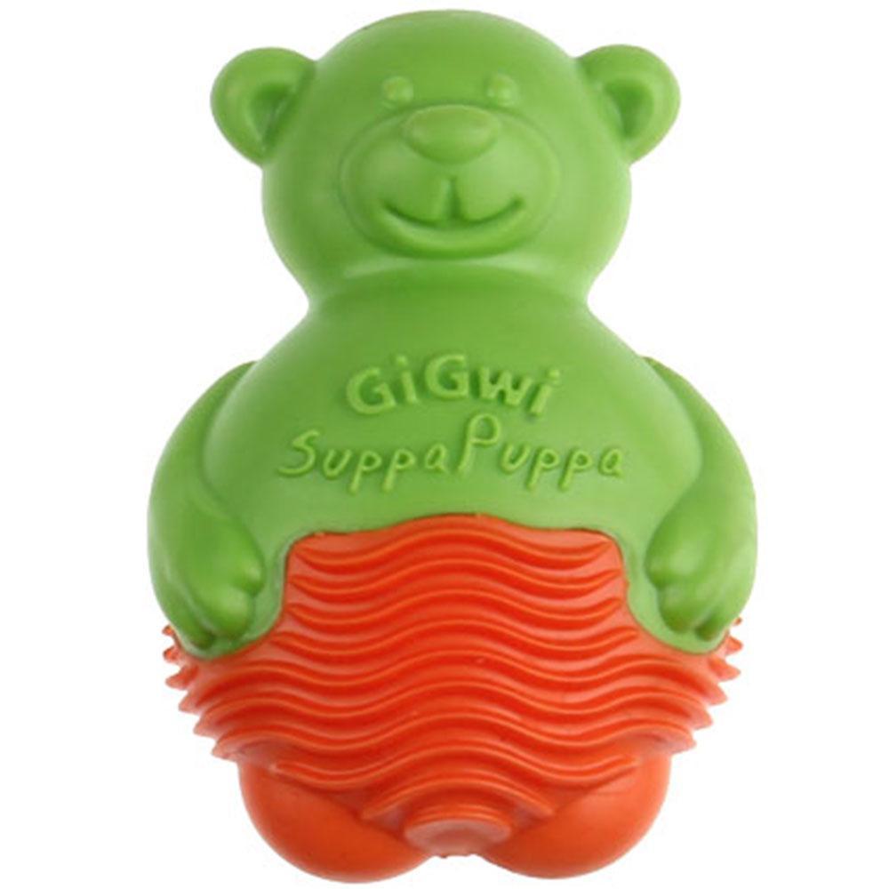 GiGwi Suppa Puppa Dog Toy Bear Green/Orange